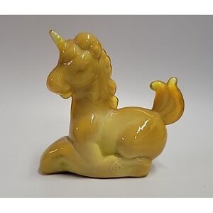 Vintage Boyd‎ Glass Little Luck Unicorn Dijon Glass Figurine Glows